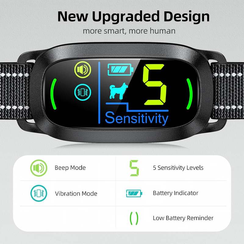 Rechargeable Smart Anti-Bark Collar with Beep and Vibration