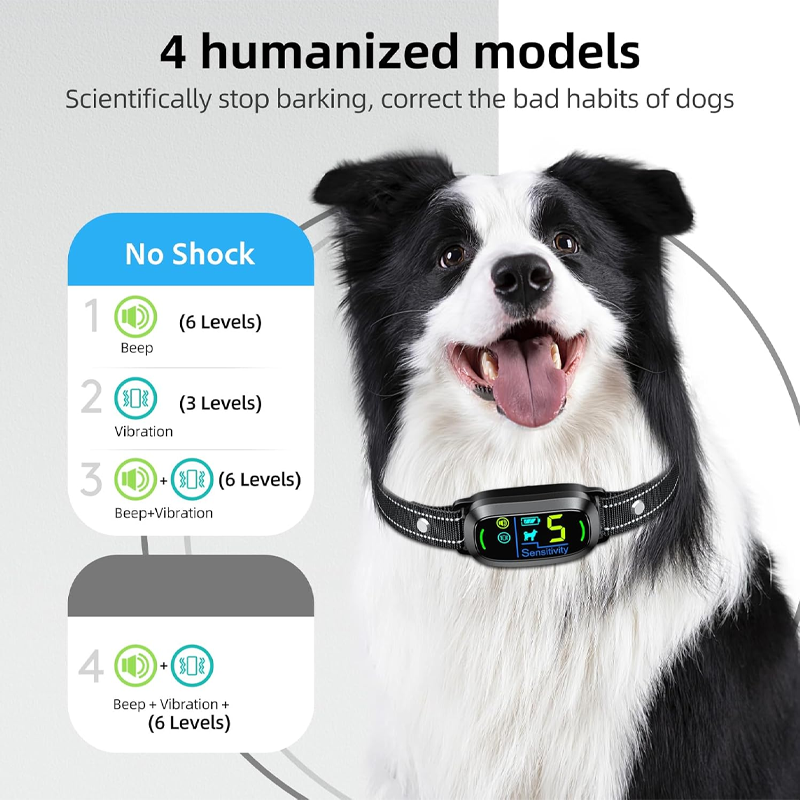 Rechargeable Smart Anti-Bark Collar with Beep and Vibration