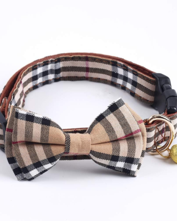 Adjustable Dog Collar with Soft Bowtie