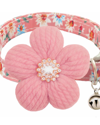 Small Dog Collar with Flower and Bell